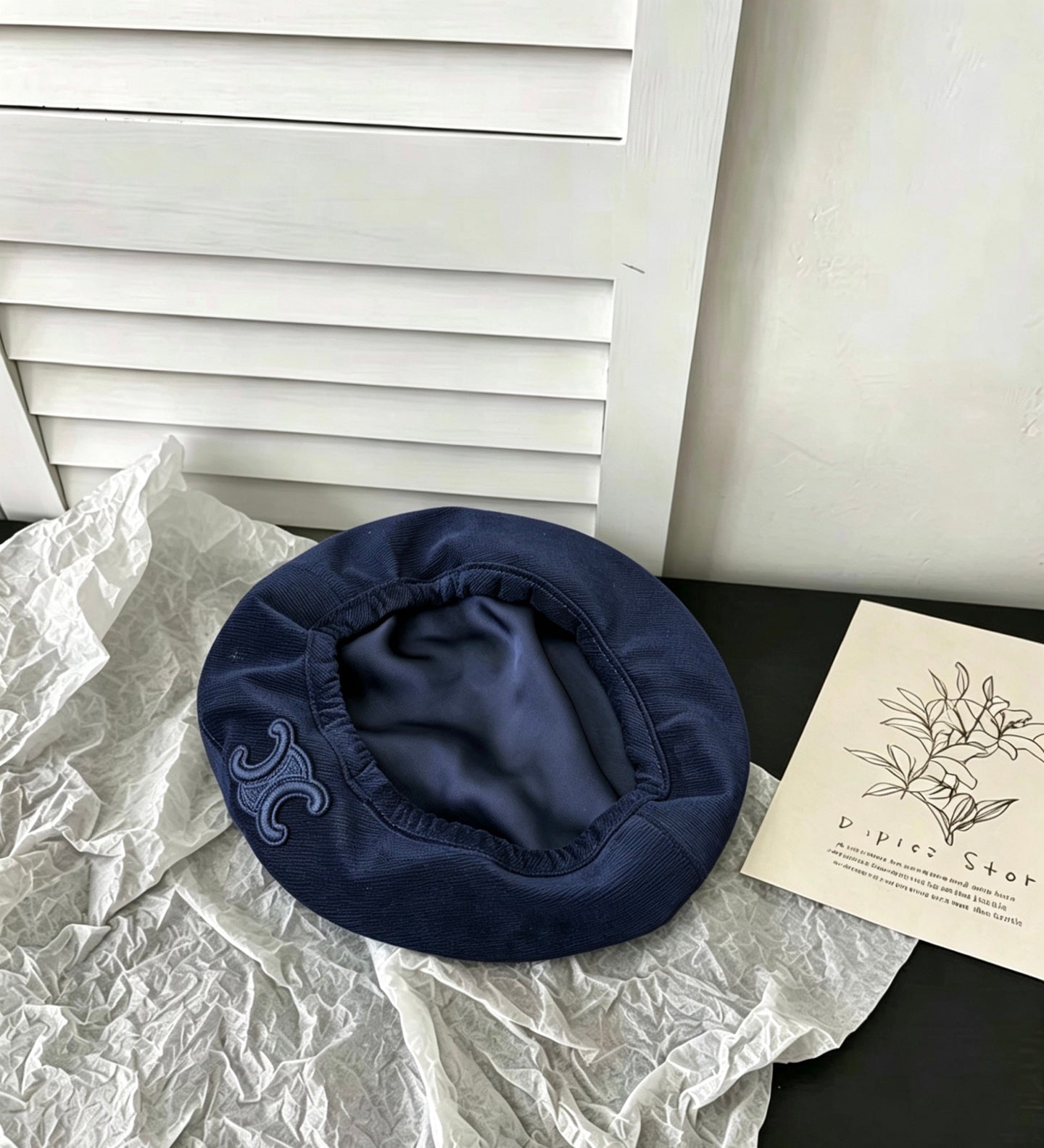 Celine Arc de Triomphe Beret Cotton 212763