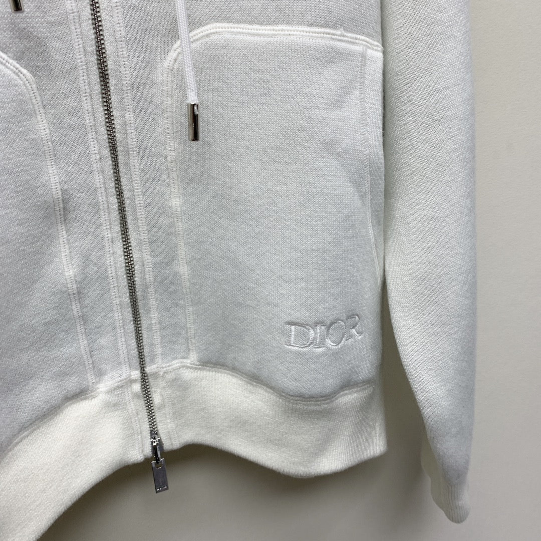 CD 25 Double-Sided Knitted Hooded Jacket 293319
