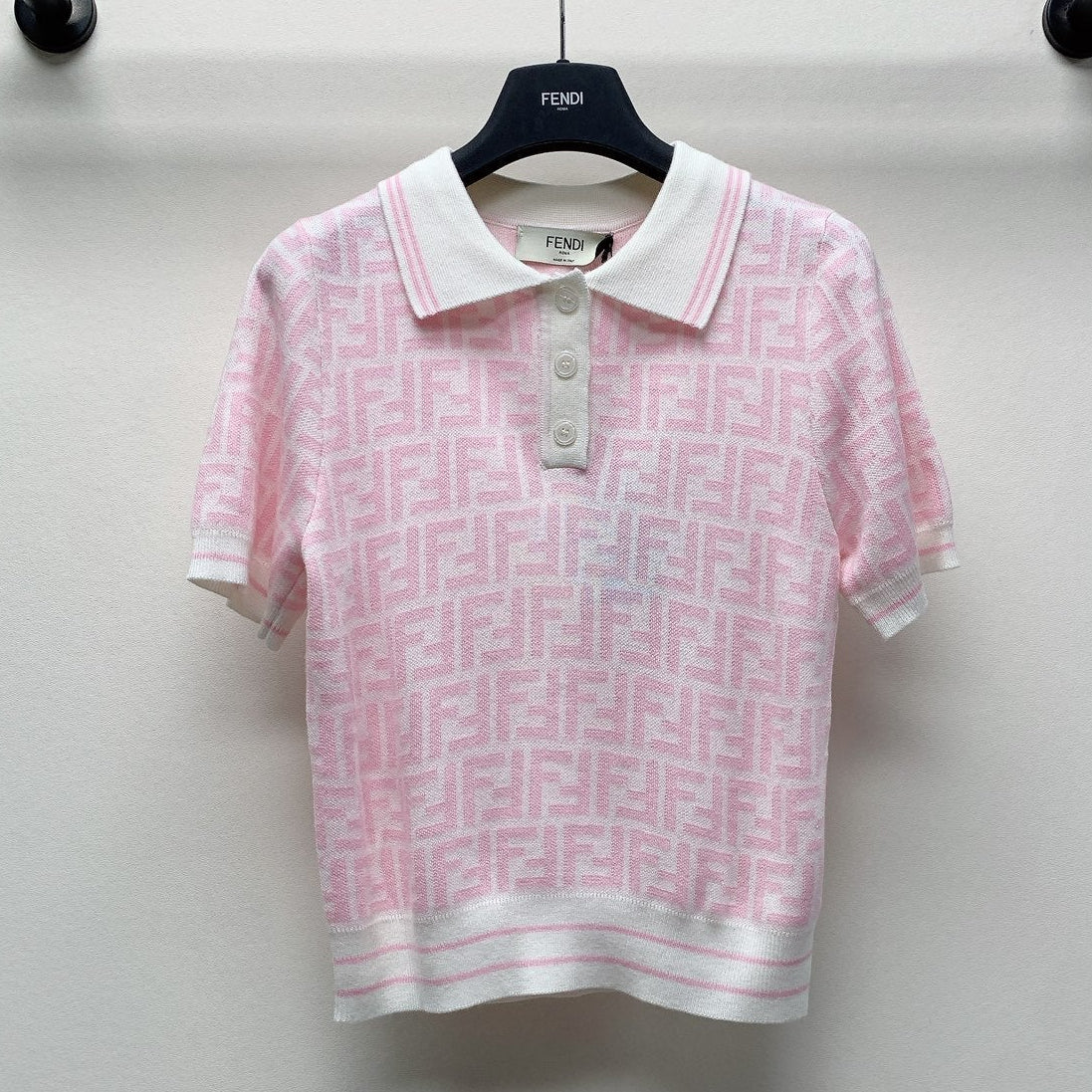 Fendi 25C Polo Shirt Pink 228188