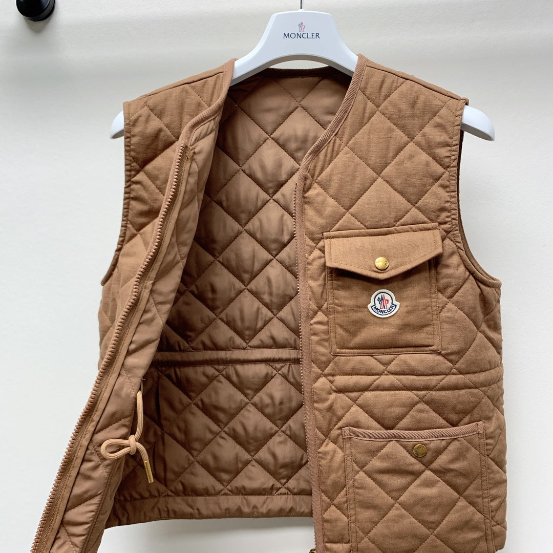 Moncler 25 Plaid Vest Polyester 281618