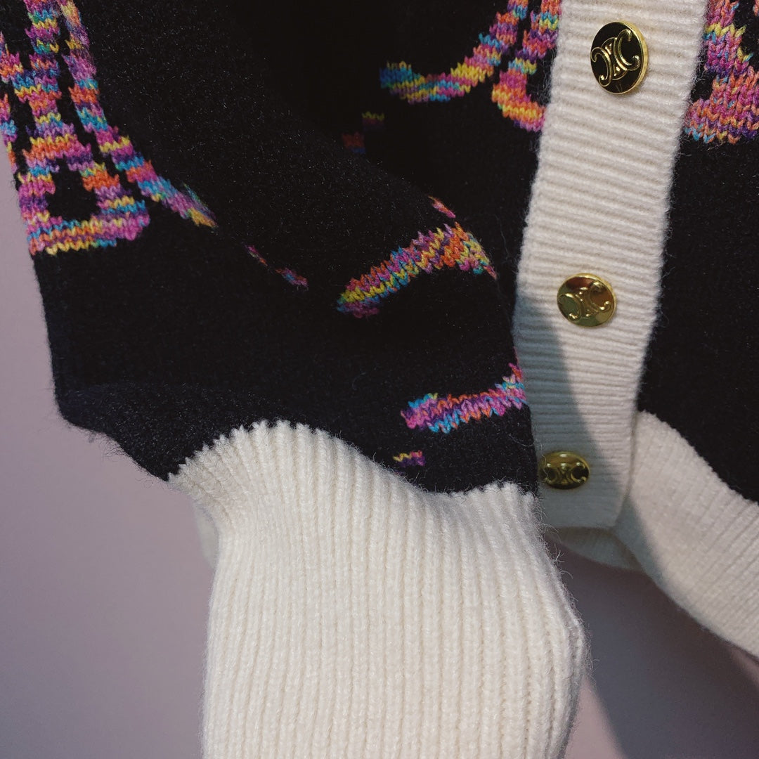 Celine 25 Cardigan Multicolor Wool 301603