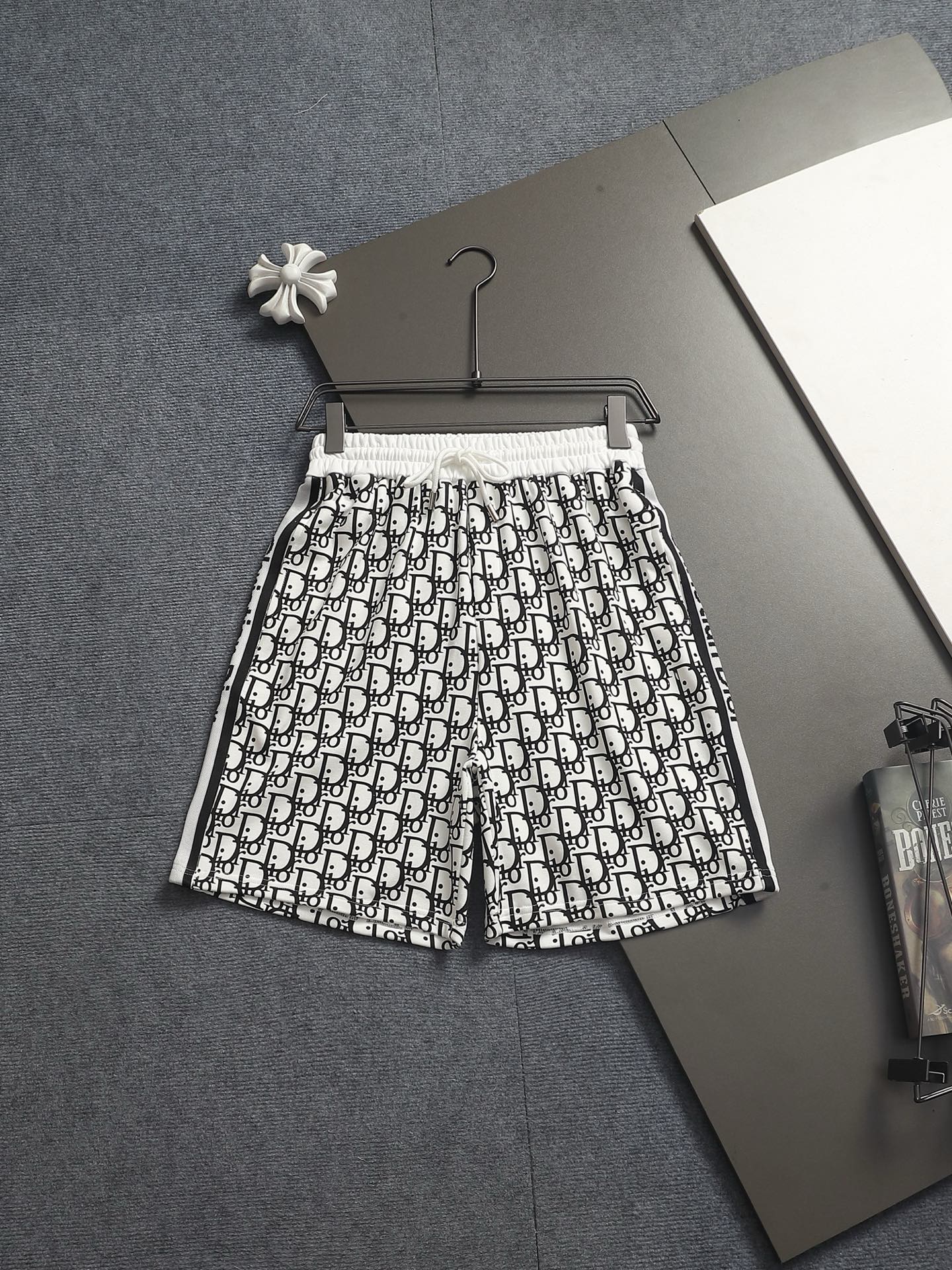 CD 26A Men Terry Cloth Short Oblique Embroidery Fabric 285967
