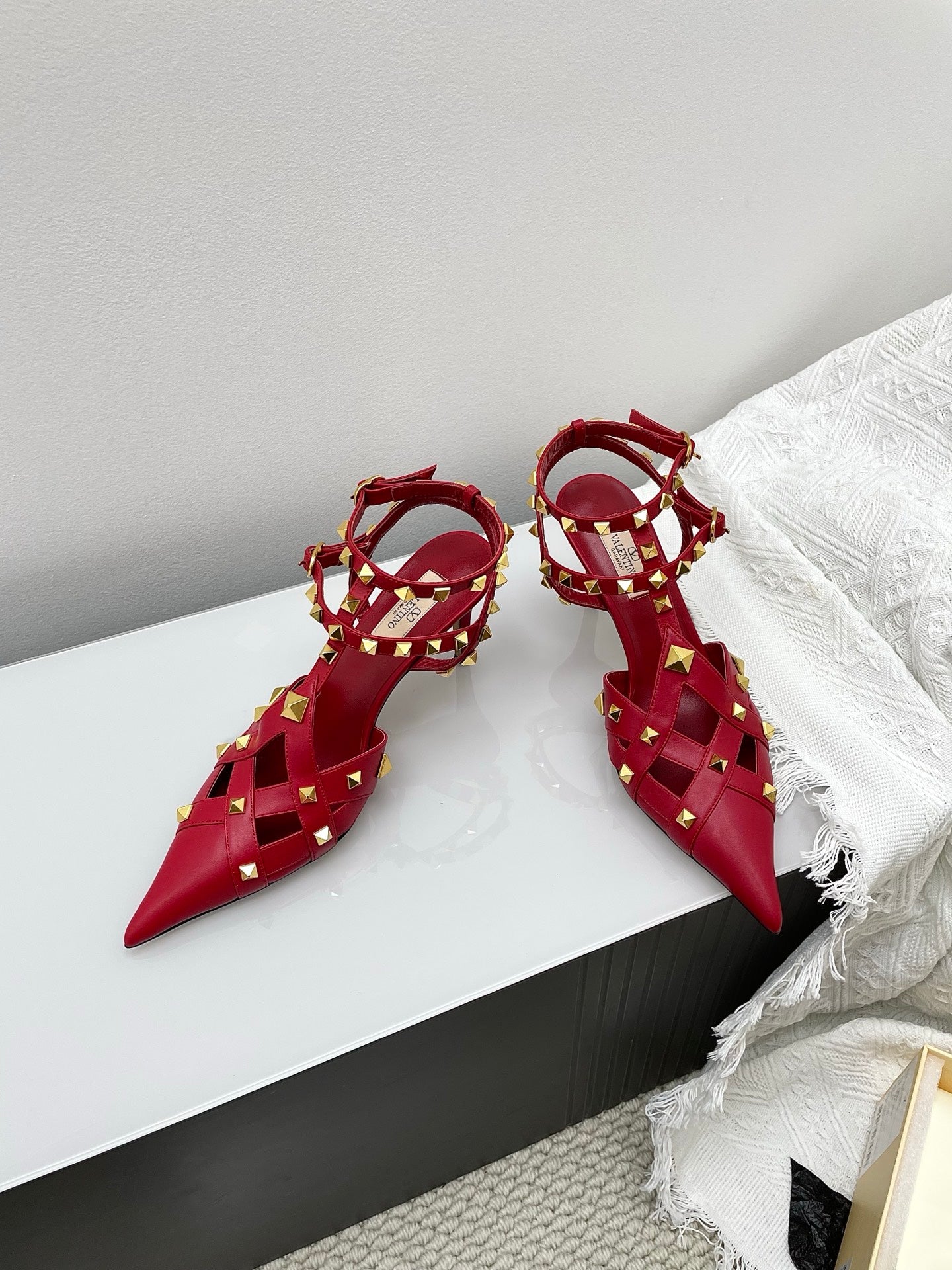 VT 26s Slingback 80 Dark Red Lambskin 611374
