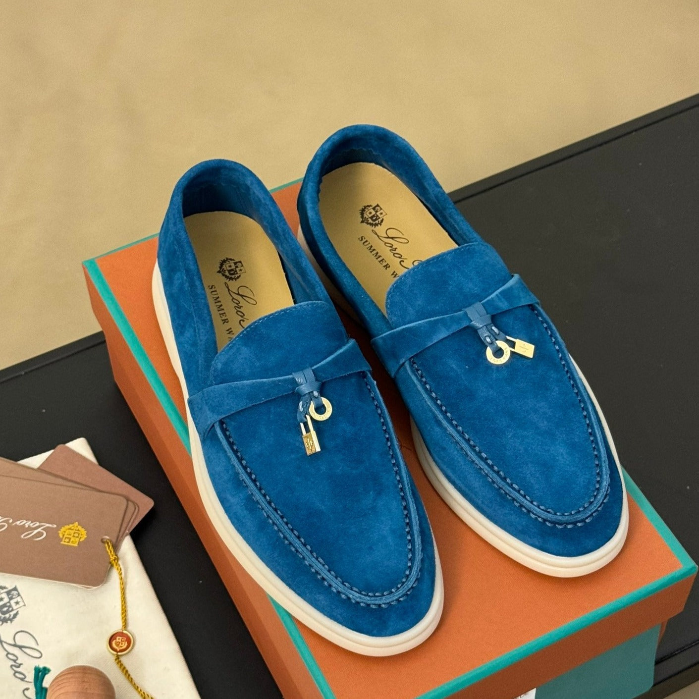 summer charm walk loafer suede