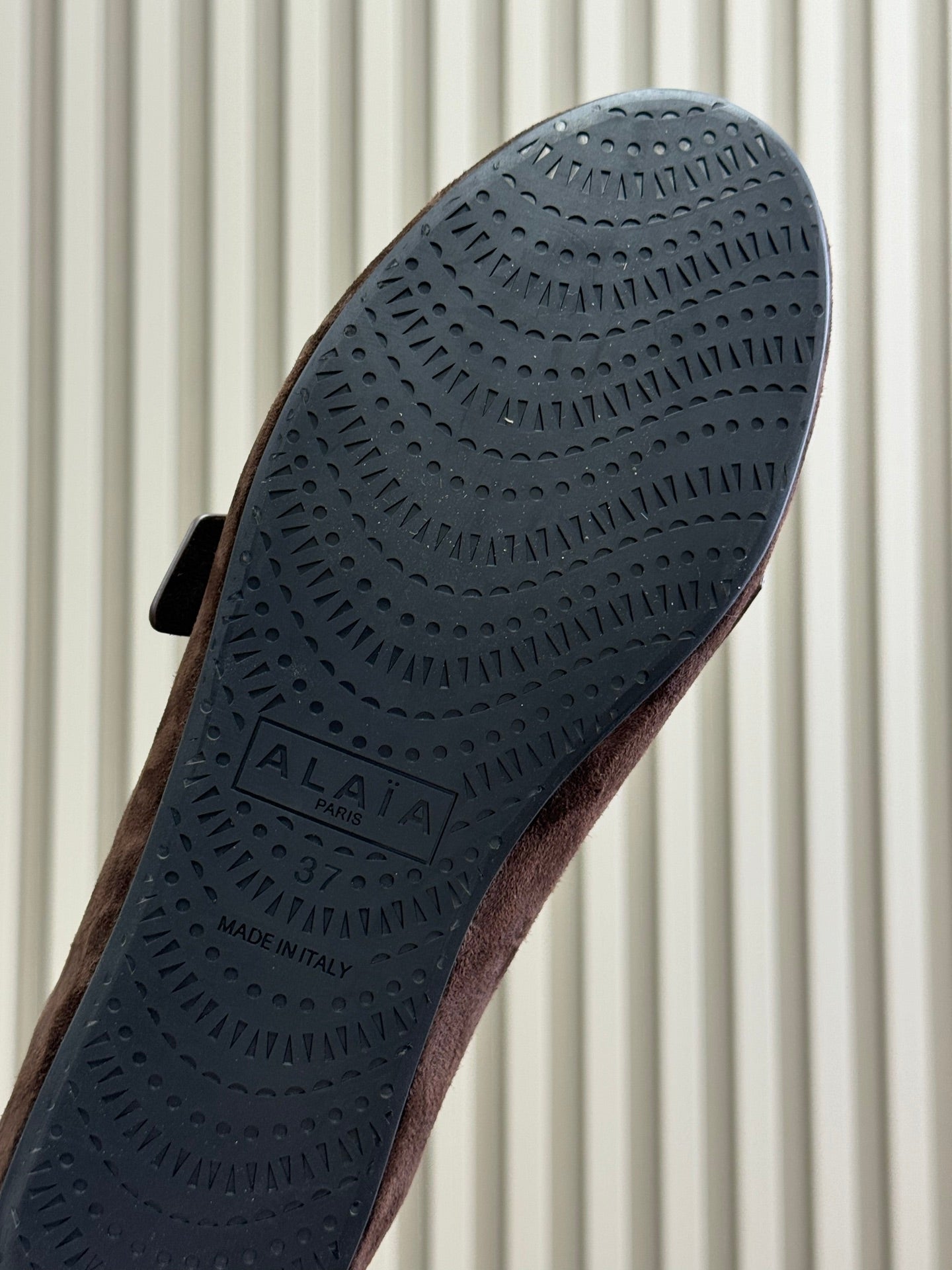 ALAIA  Le Teckel  Ballet Flats Dark Brown Suede 468728