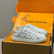 LV 26ss Sneaker White Multicolor Monogram Leather 621641