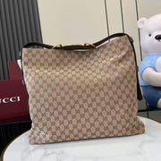 Gucci 25 Beatrix 40cm Handbag Beige mix Dark Brown Canvas Leather 292317
