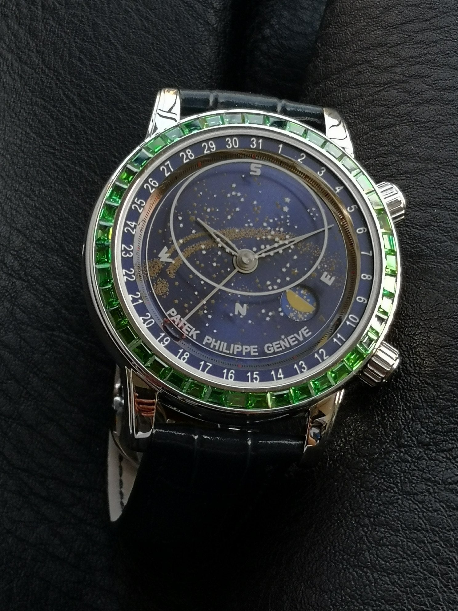 Patek Philippe Celestial Grand Complication 44mm Green Gemstones Blue Dial
