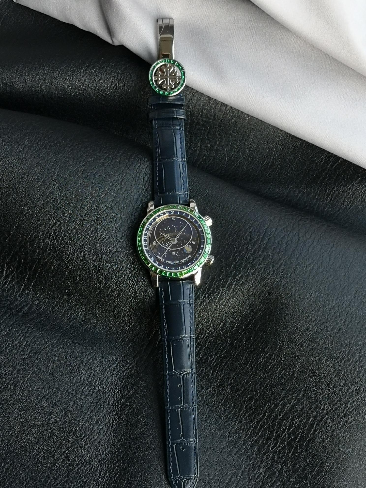 Patek Philippe Celestial Grand Complication 44mm Green Gemstones Blue Dial