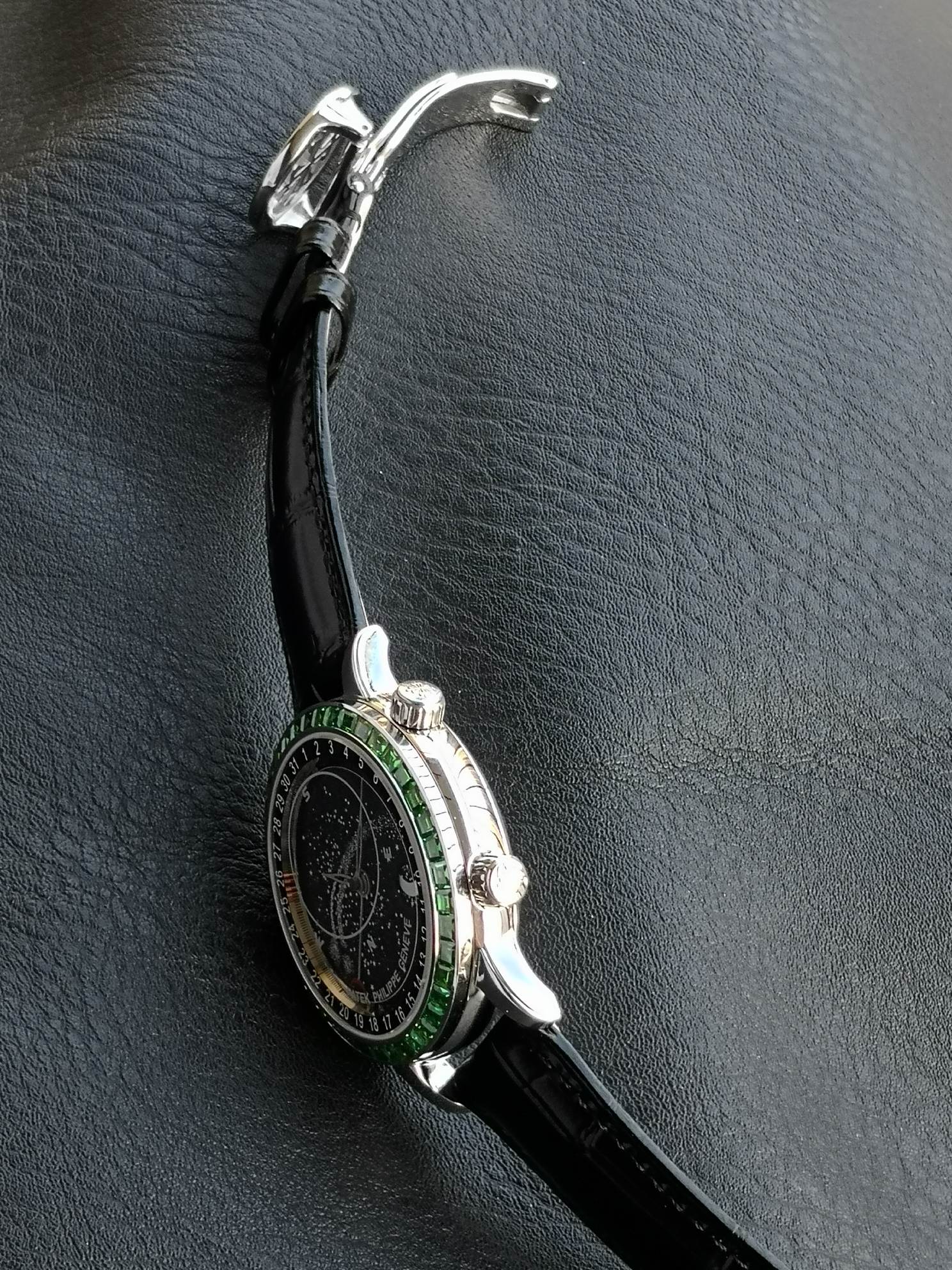 Patek Philippe Celestial Grand Complication 44mm Green Gemstones Black Dial