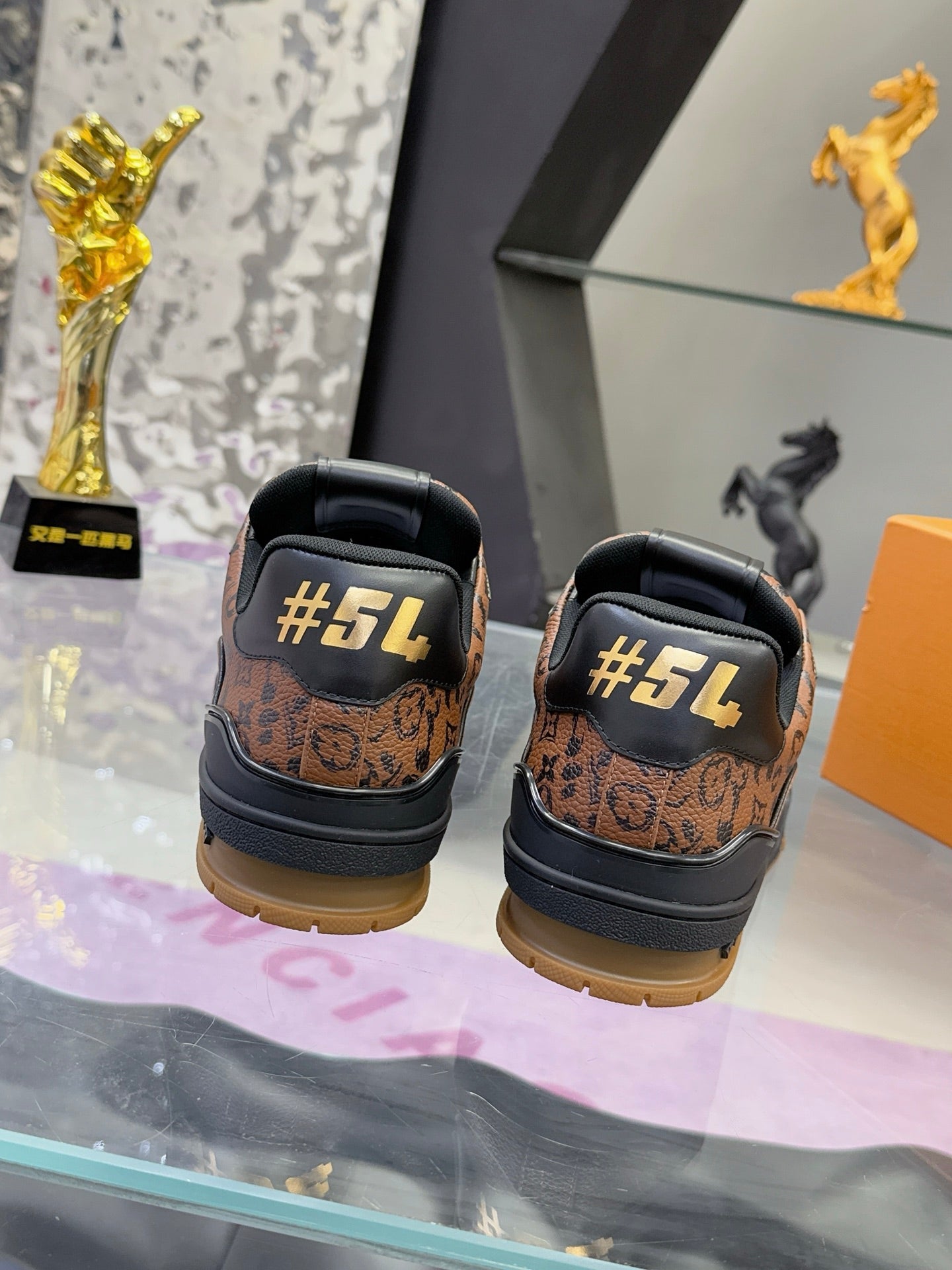 LV x Tyler 26ss Sneaker Black Brown Cowhide  672143