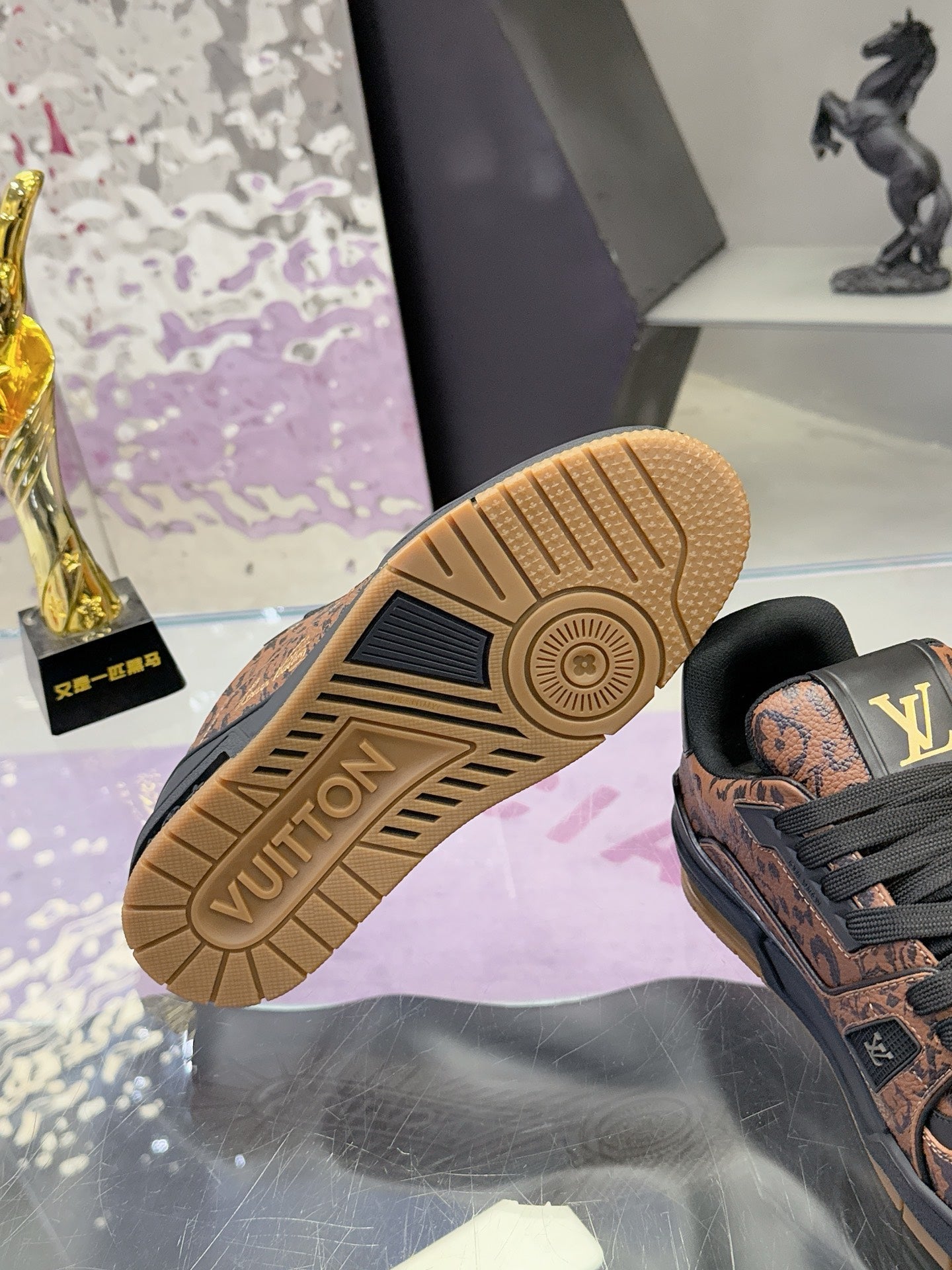 LV x Tyler 26ss Sneaker Black Brown Cowhide  672143
