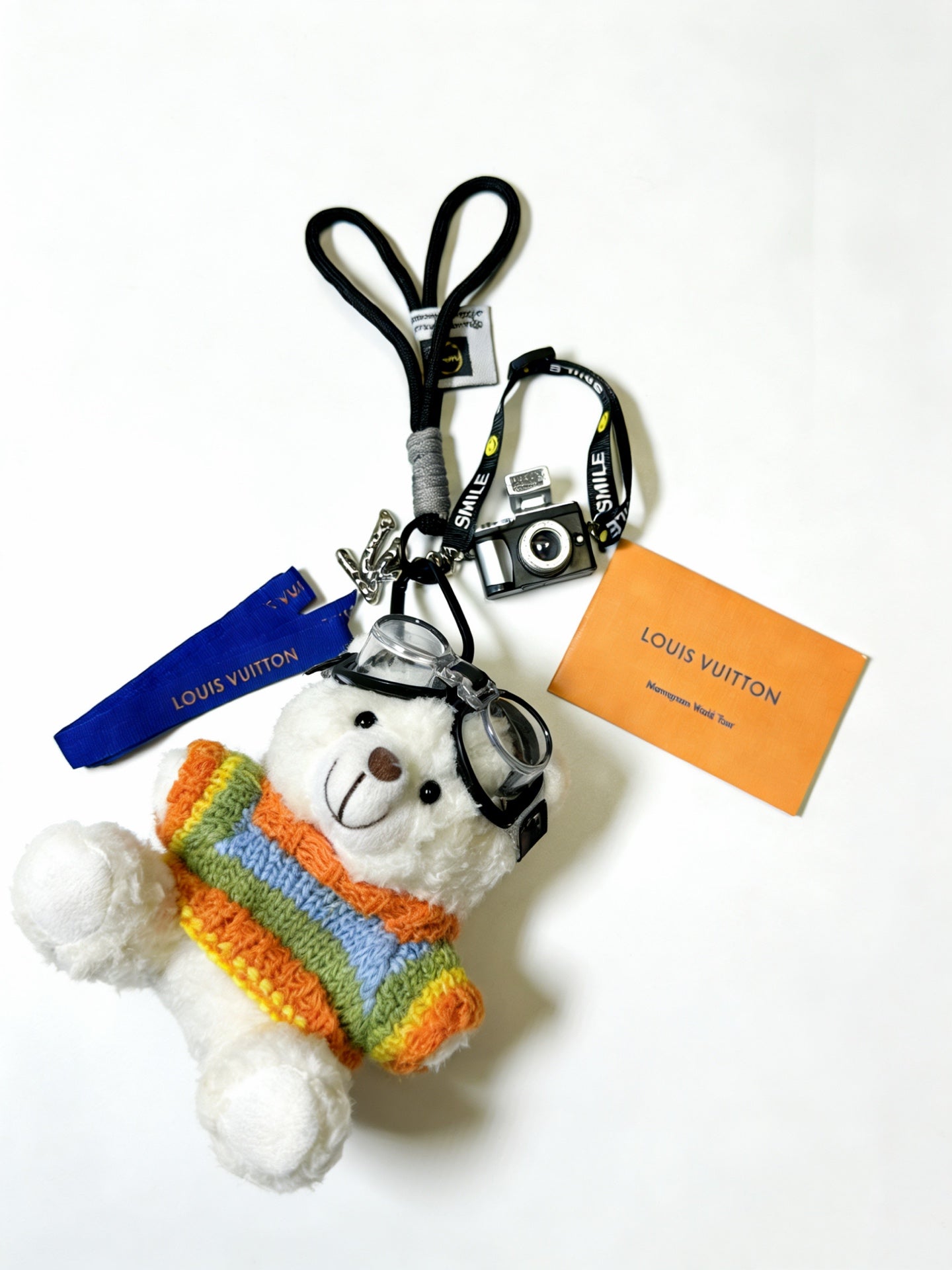 LV White mix Colors Bear Charm