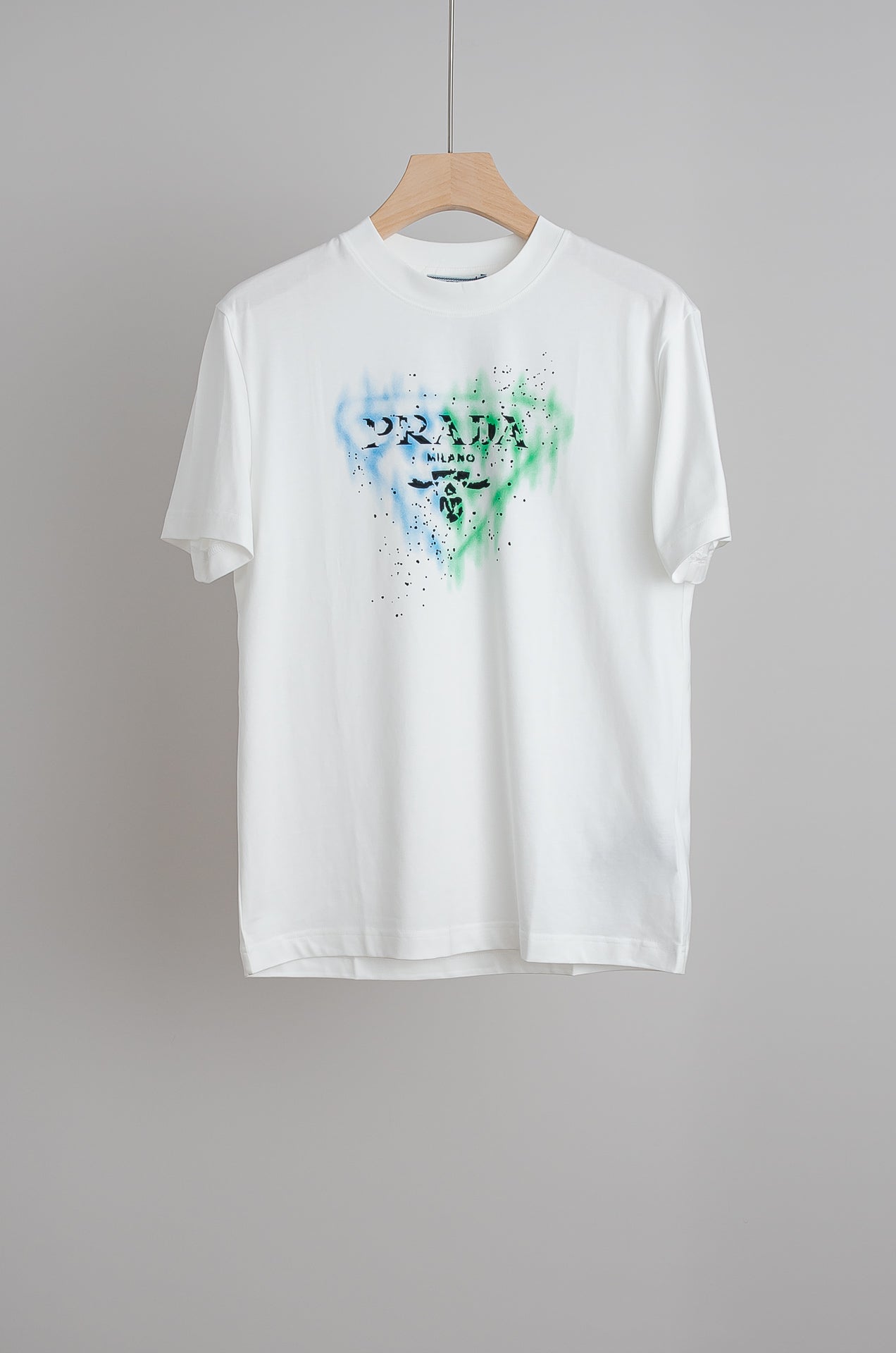 PRA 2026 Men's Short T-shirt Blue White Cotton 843628