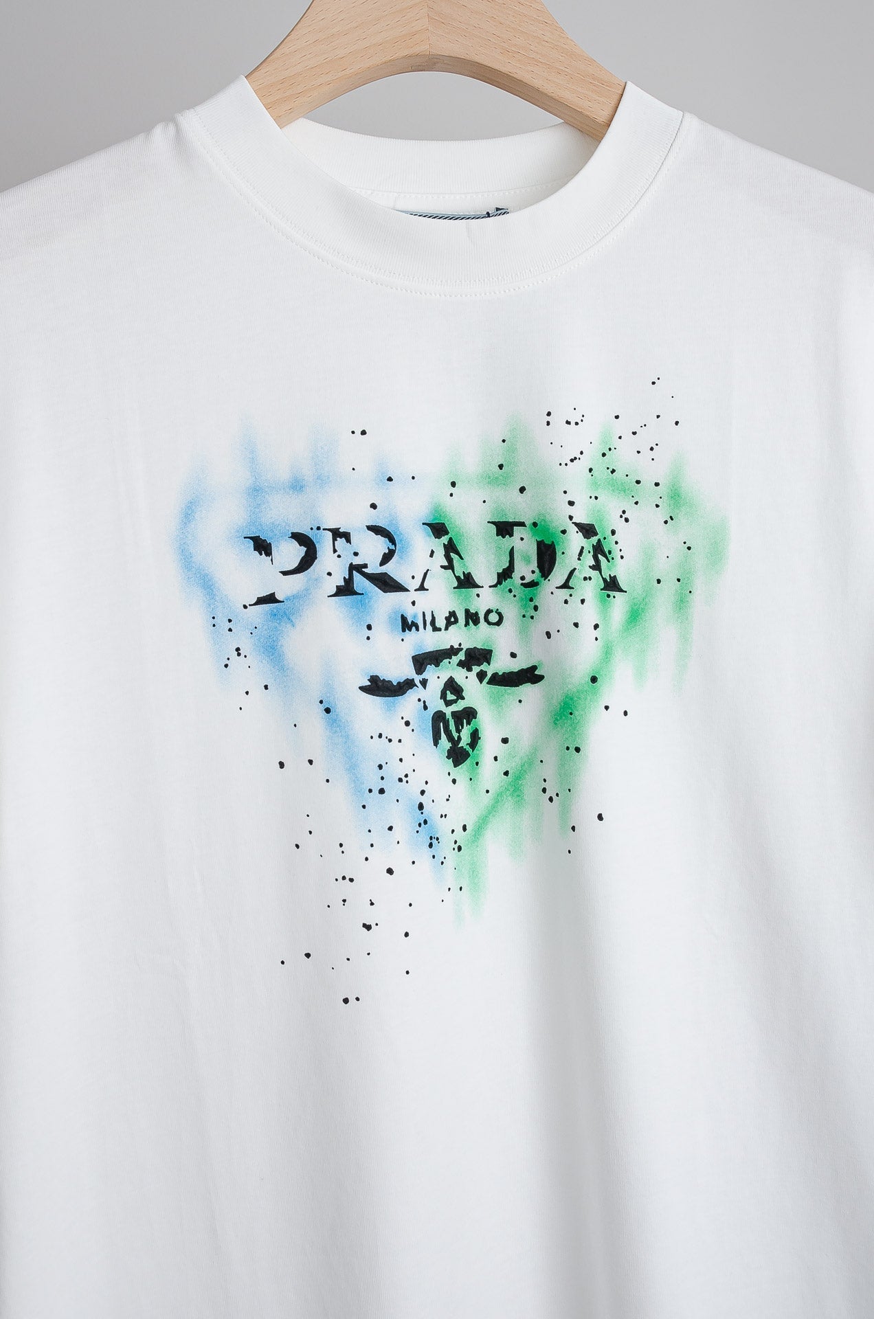 PRA 2026 Men's Short T-shirt Blue White Cotton 843628