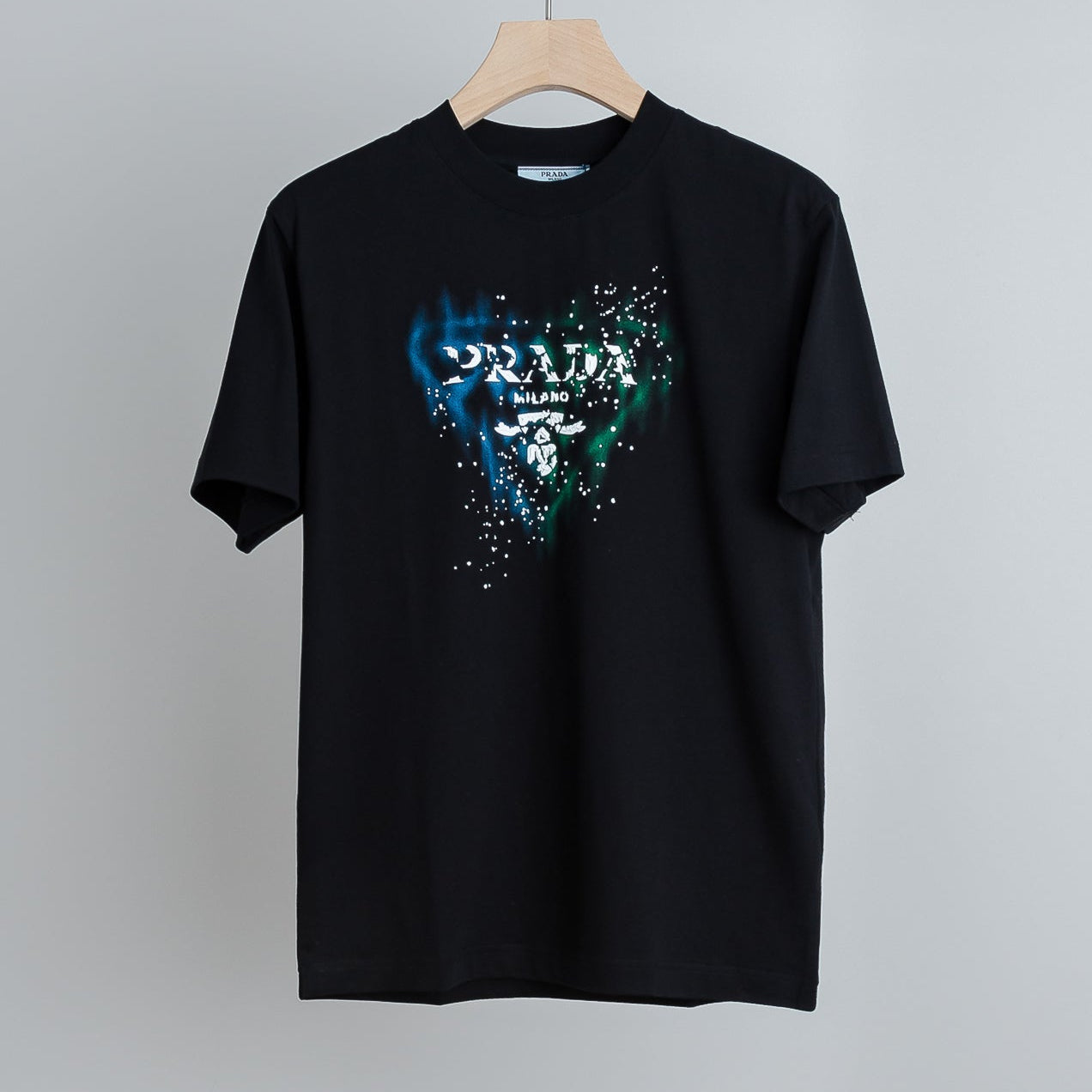 PRA 2026 Men's Short T-shirt Blue White Cotton 843628