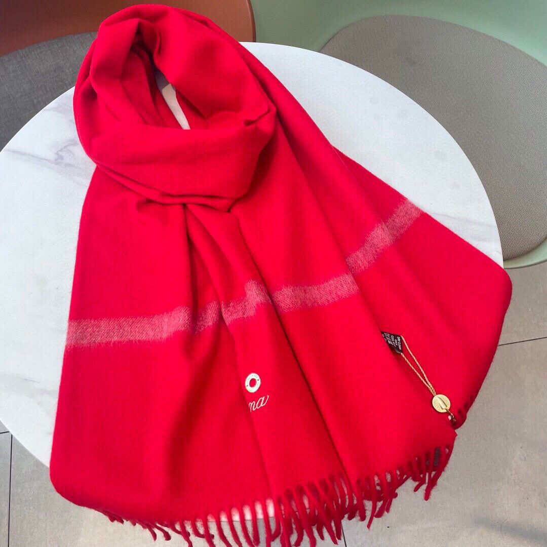 LP Twelve Scarf 180 CM In Bright Red Cashmere  211829