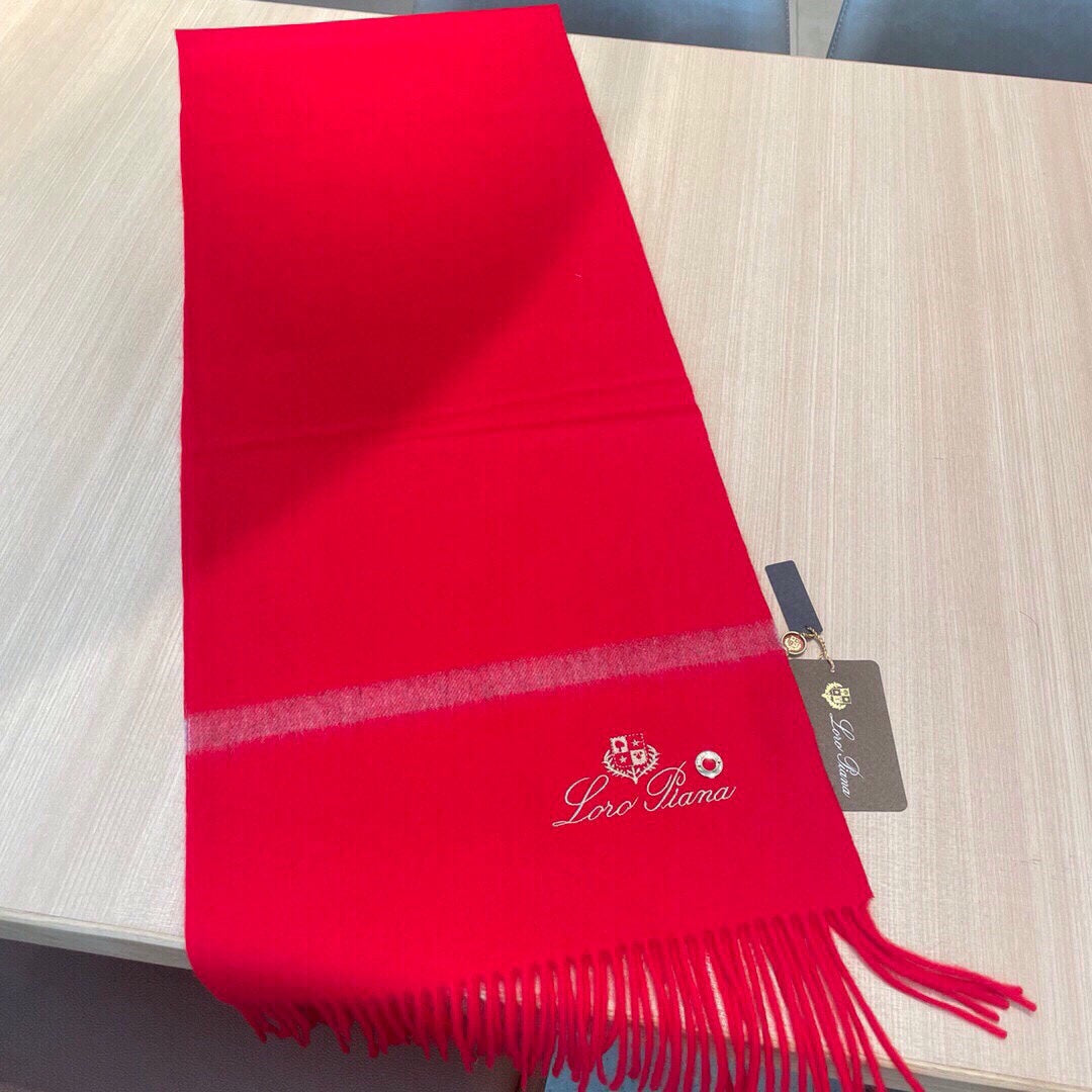 LP Twelve Scarf 180 CM In Bright Red Cashmere  211829