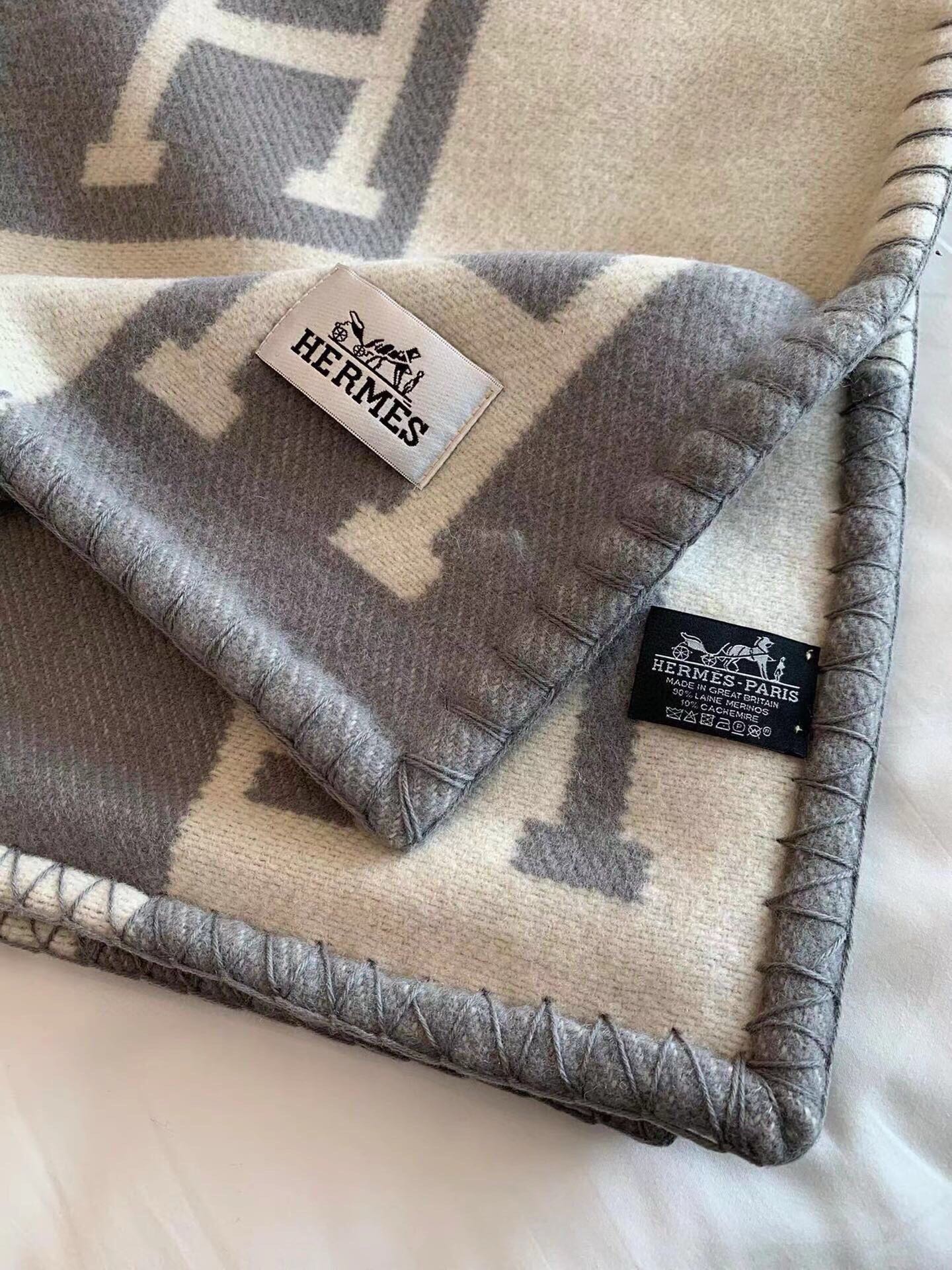 HM Blanket Grey Wool Cashmere