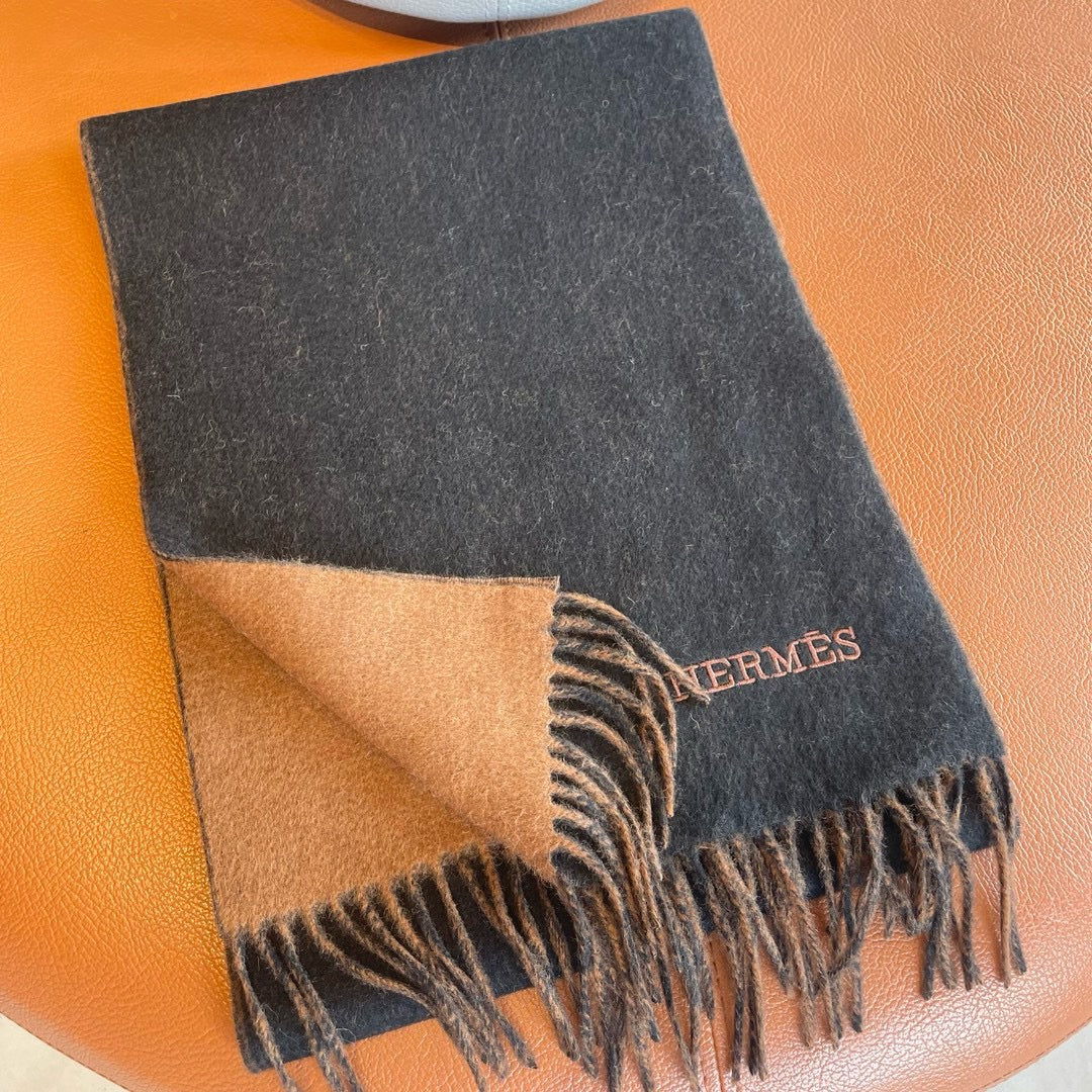 Scarf 180 CM In Black Mix Brow Cashmere