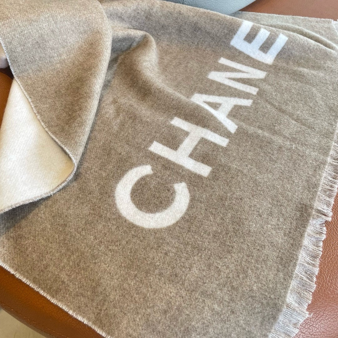 CC Scarf 200 CM In Brown Mix White Cashmere  422792