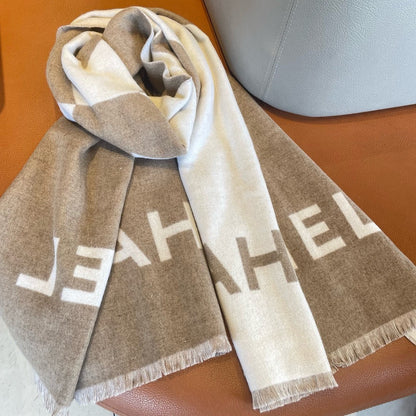 CC Scarf 200 CM In Brown Mix White Cashmere  422792
