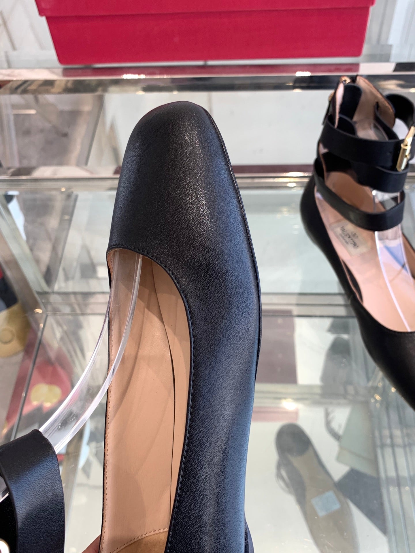 VT 25 Ballerina Ballet Gladiator Flats Black Cowhide 292358
