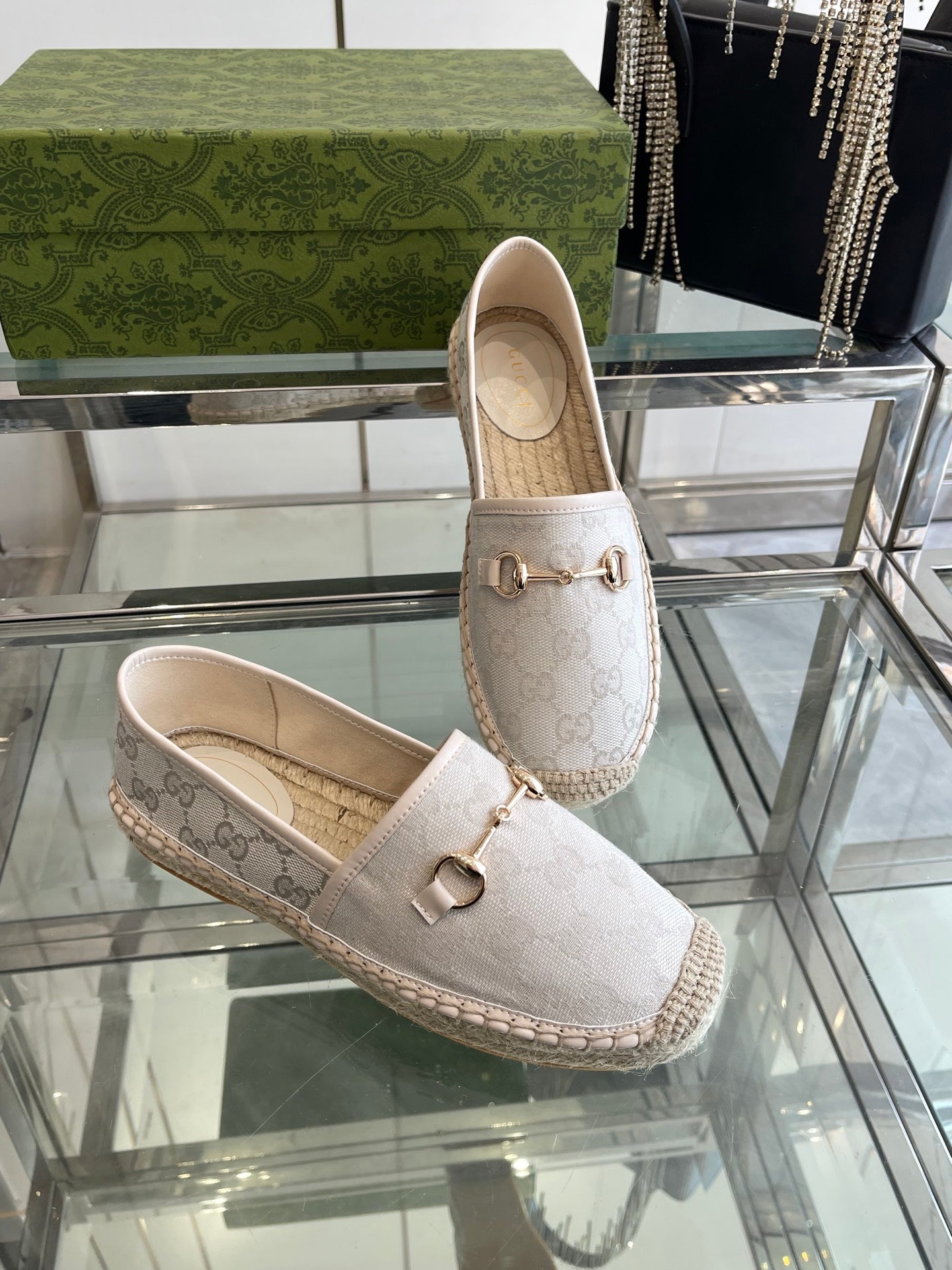 GC 2025 Espadrille With Horsebit Ivory Canvas 292315