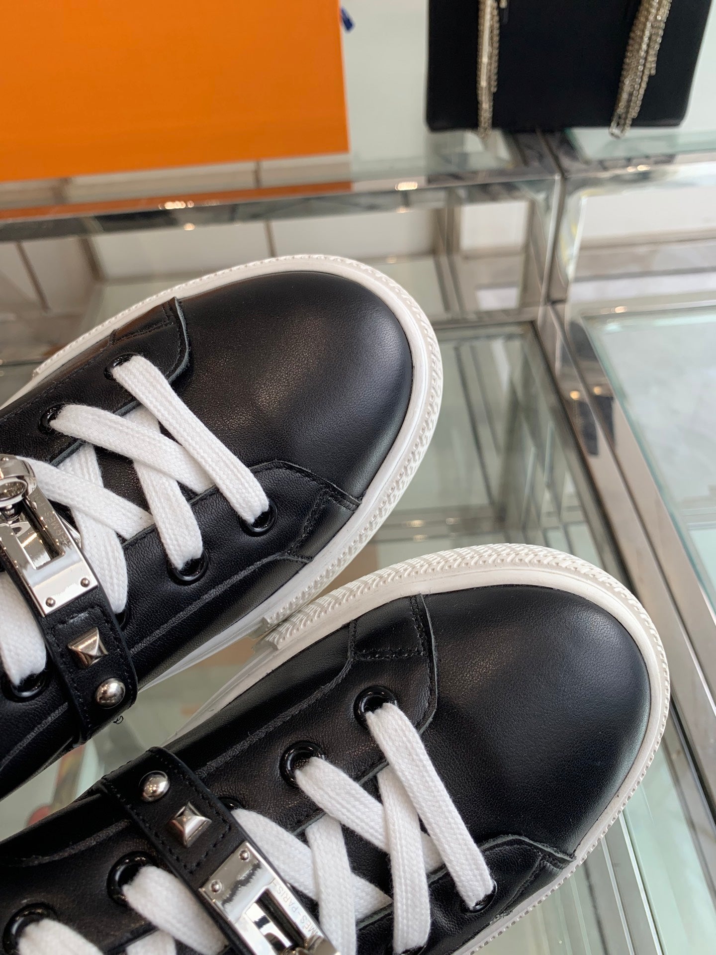 HM Day Sneaker White mix Black Calfskin 291821