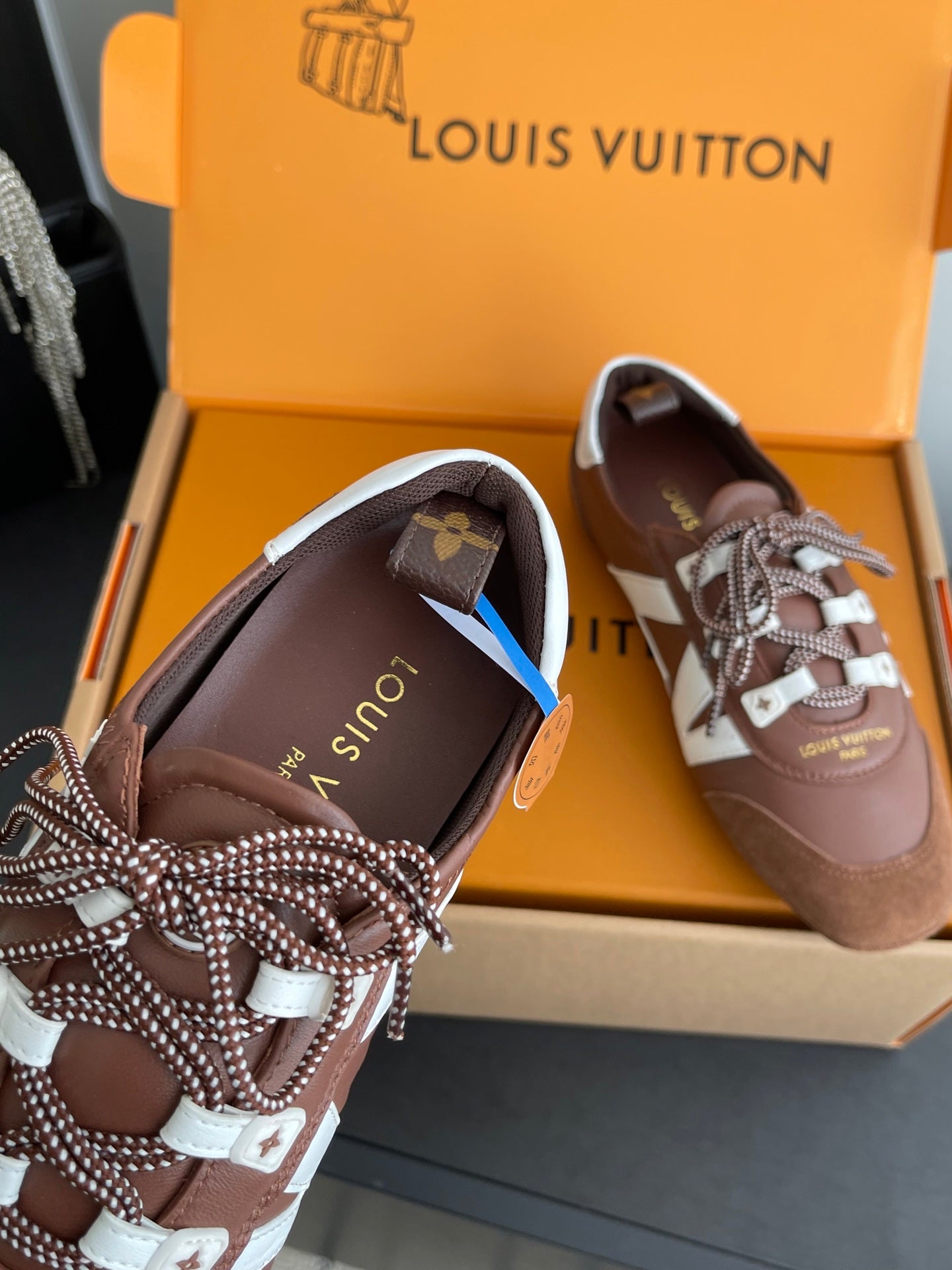 LV 26ss Ballet Sneakers Brown Caramel Cowhide Suede 631483