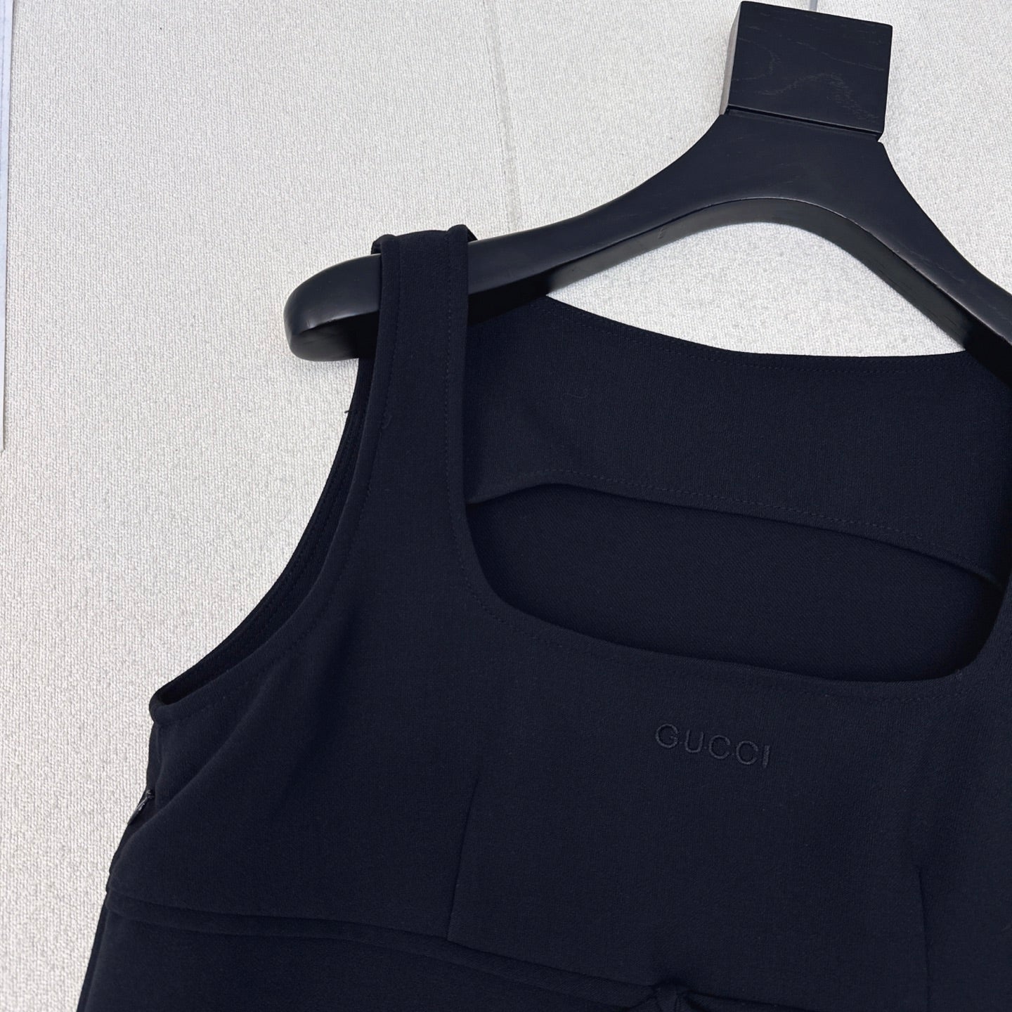 Gucci 25 Sleeveless Minimalist Dress Dark Blue Cotton Polyester