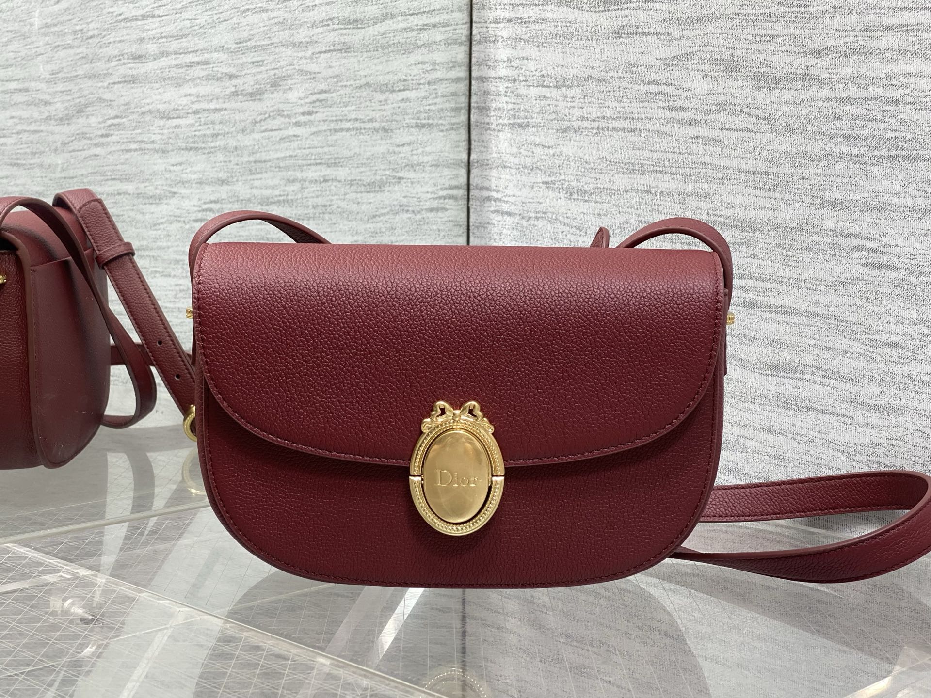 Dior 2026 Médaillon Flap Bag 23cm Grained Calfskin