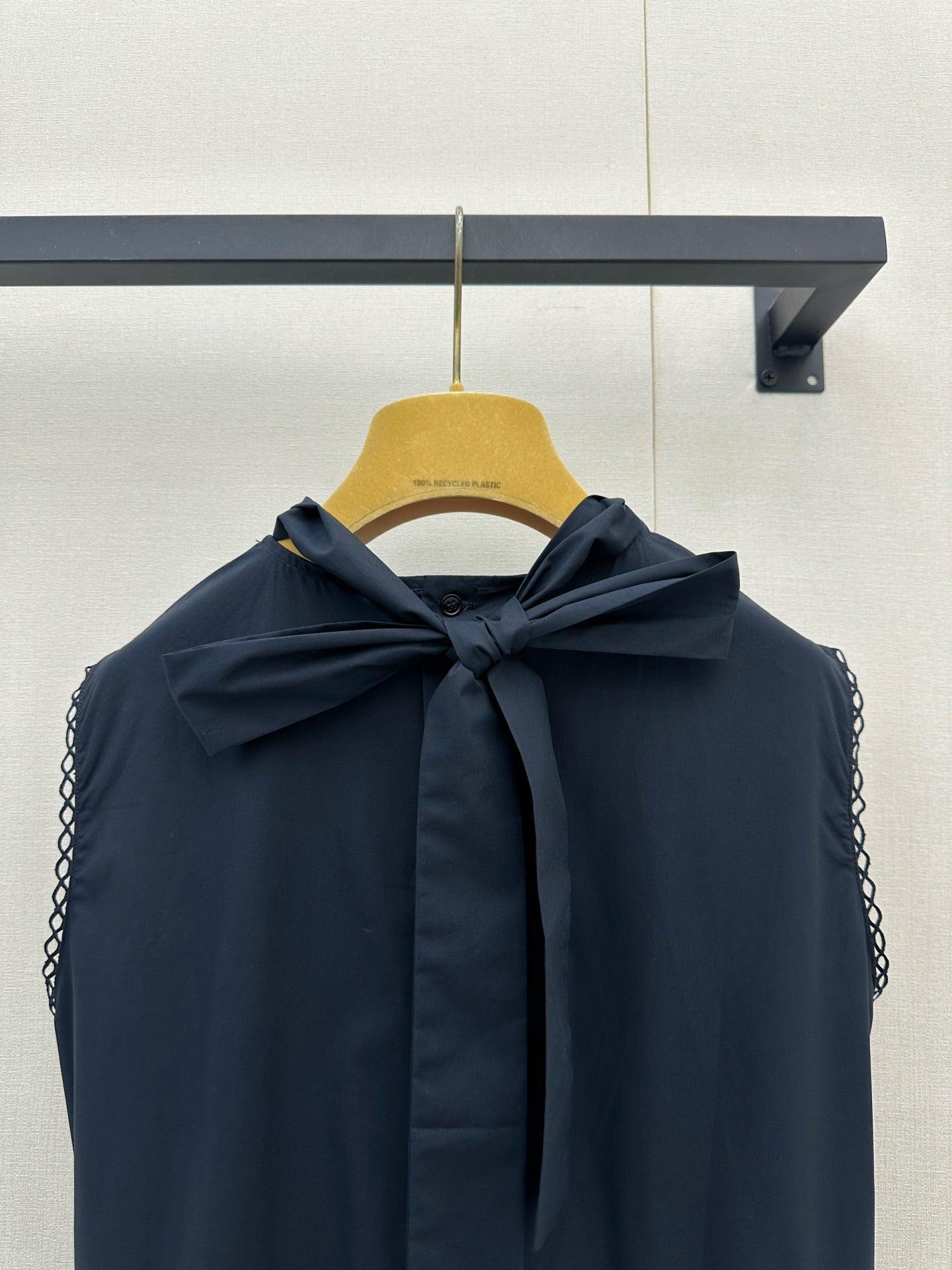 MiuMiu 2026 Sleeveless Dress Navy Green Cotton 648450