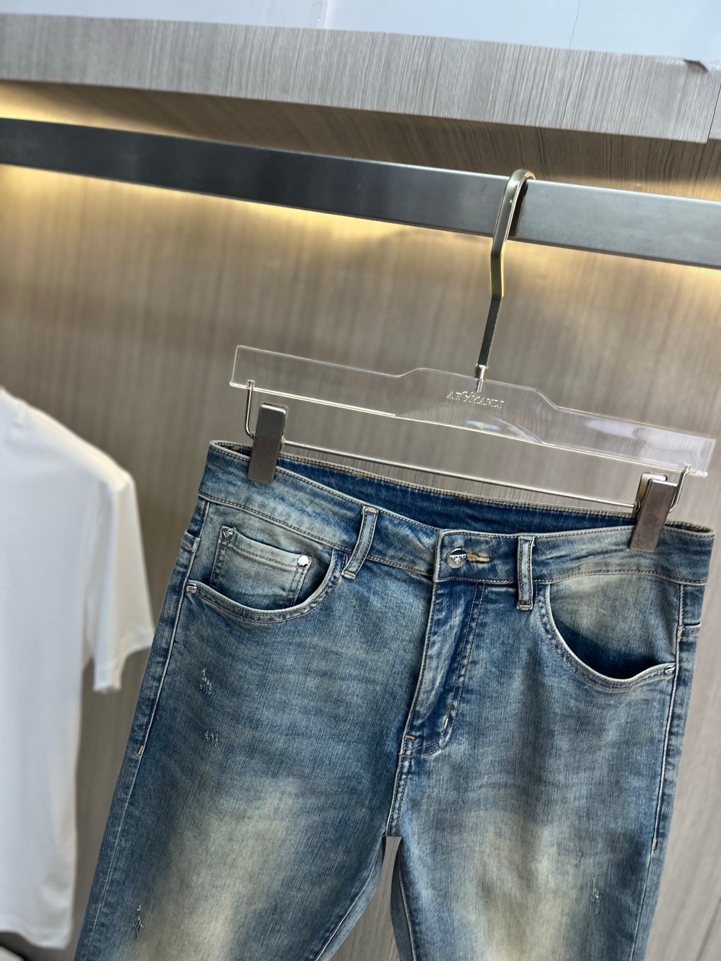 PRA 2026 Men's Jeans Washed Blue Denim 843260