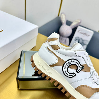 CD C'est Dior Sneaker White Mix Brown Cowhide  111734