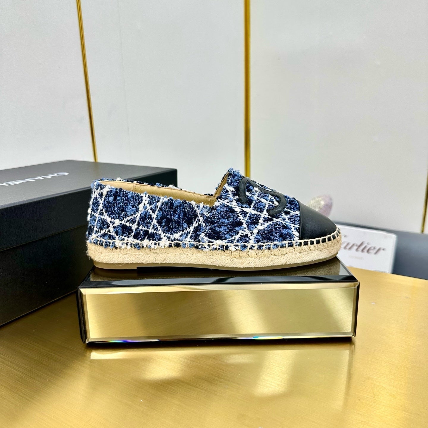 CC 25s Slipâ€“on Espadrilles Blue Tweed 297822