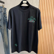 LV T-SHIRT IN BLACK EMBROIDERED LOGO PURE COTTON 238776