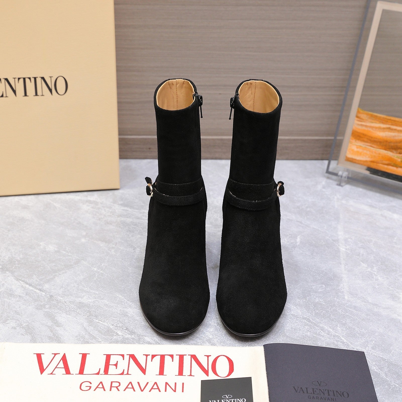 Valentino 2025 Heeled Boot Black Suede 547600