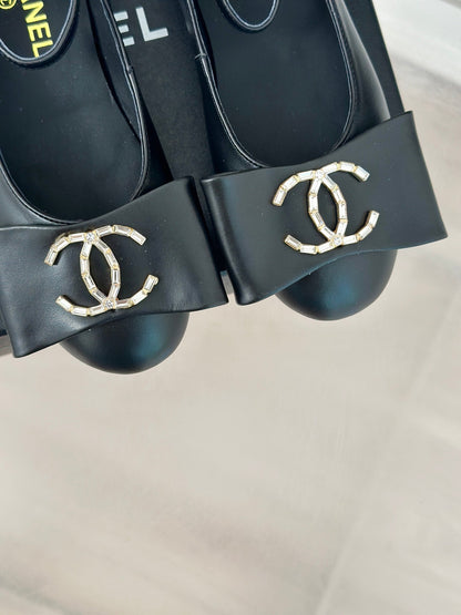 CC Mary Jane Black Lambskin