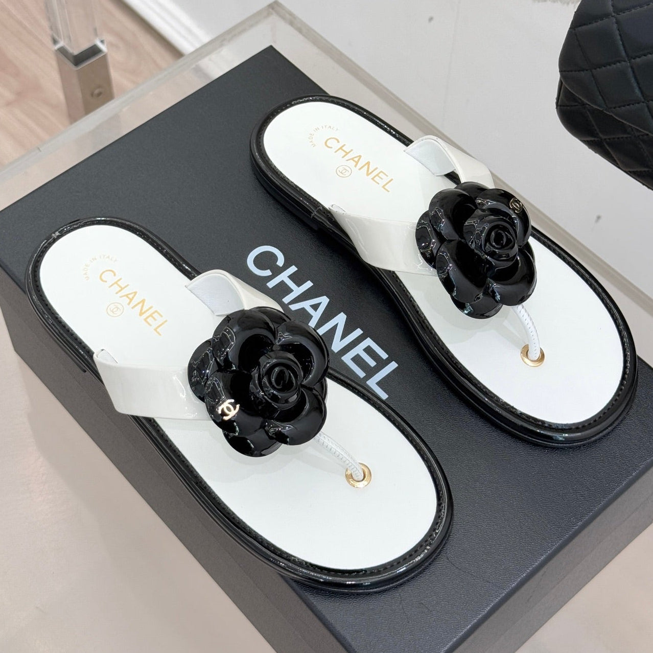CC 26 Camellia Thong Sandal Sheepskin