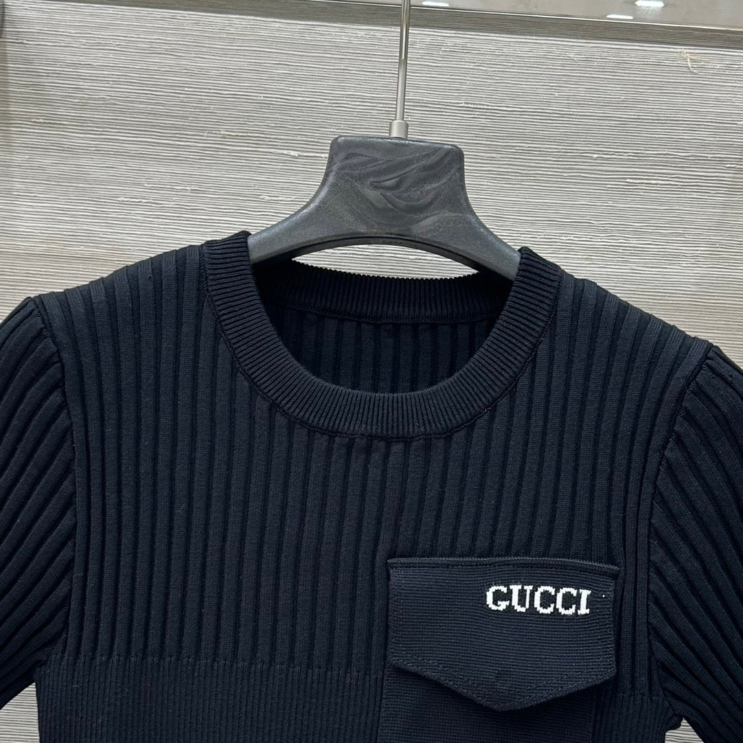 Gucci 25 Knitted Top Black Viscose