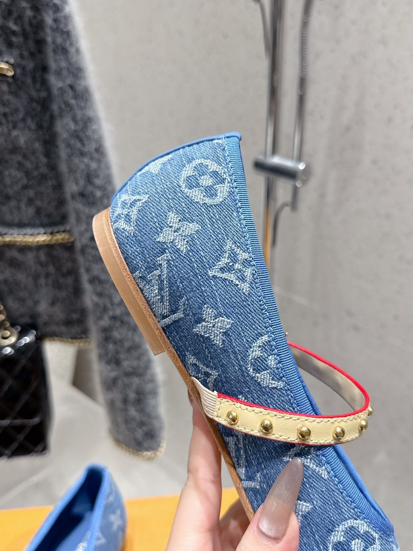 LV 26s Ballet Flats Blue Denim 610838