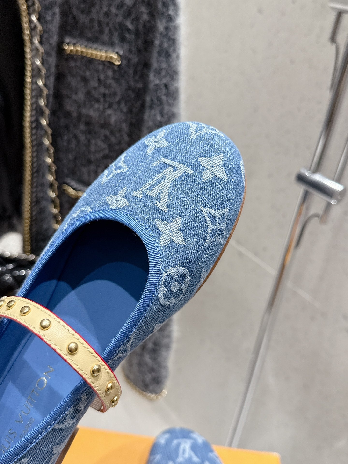 LV 26s Ballet Flats Blue Denim 610838