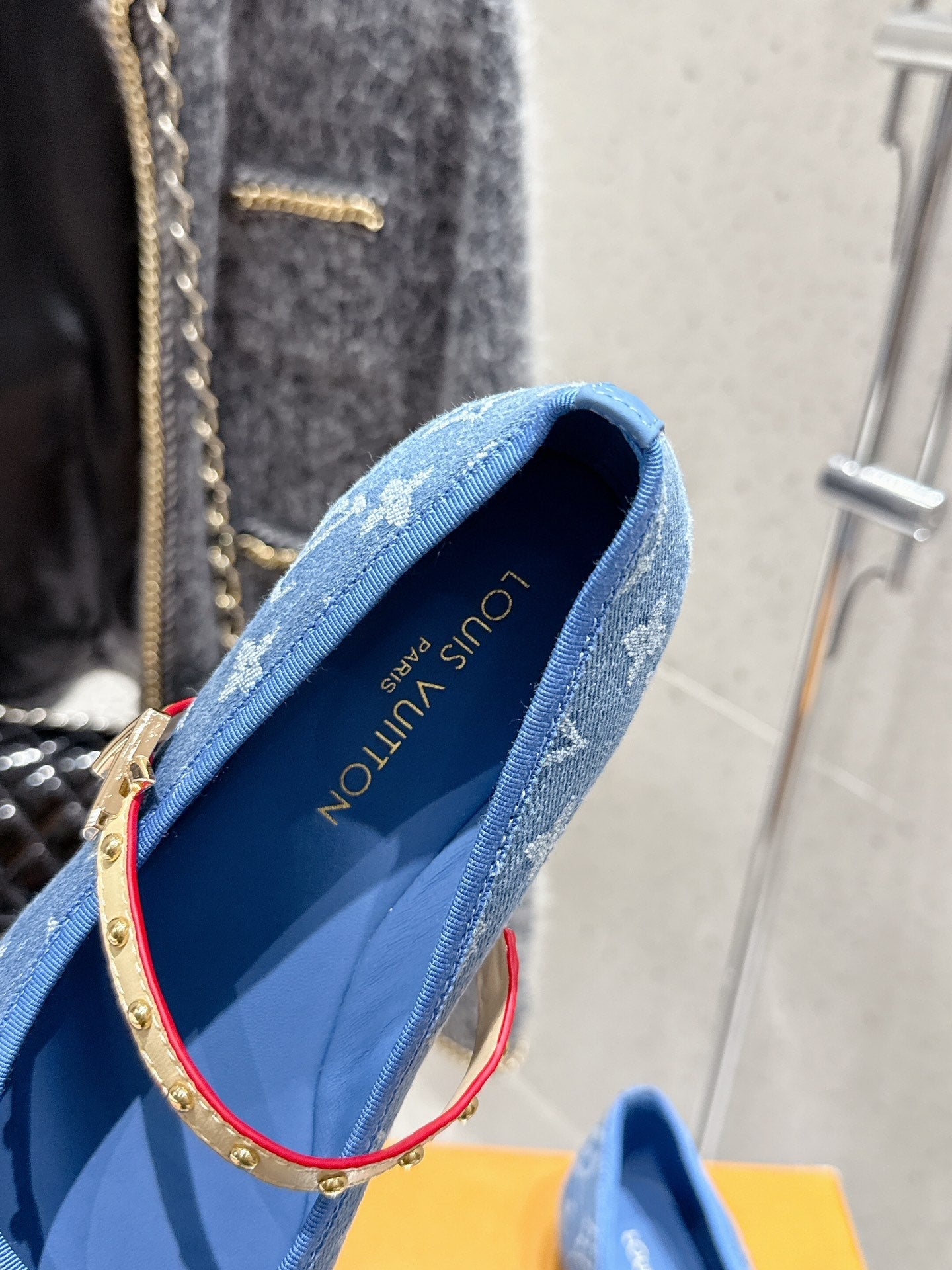 LV 26s Ballet Flats Blue Denim 610838