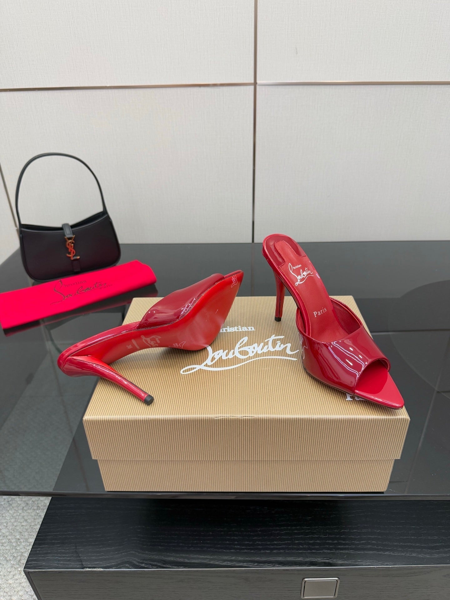 CL 26SS High Heel Sandals 100 Red Patent Leather 532169