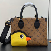 ONTHEGO PM 25CM DUCK BROWN MONOGRAM CANVAS