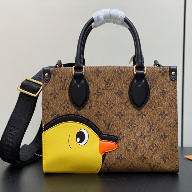 ONTHEGO PM 25CM DUCK BROWN MONOGRAM CANVAS