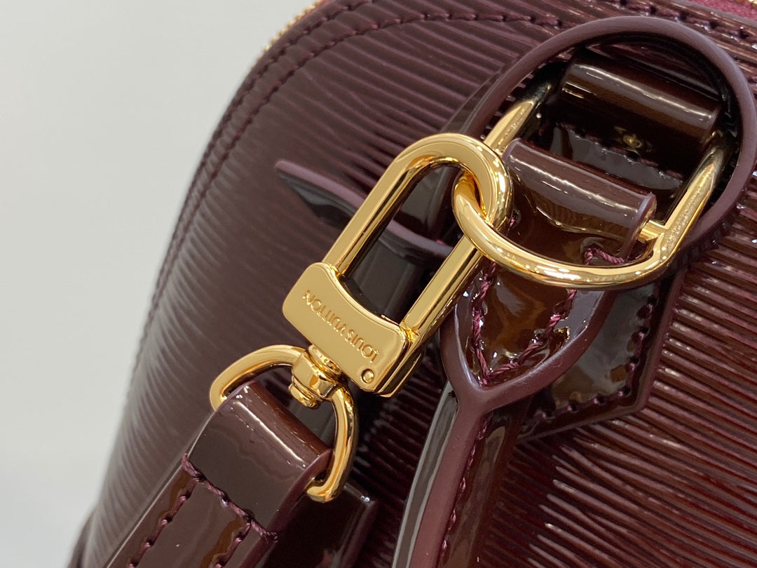 alma bb 23 bordeaux red epi calfskin