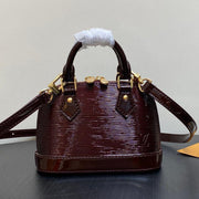 alma nano 18 bordeaux red epi calfskin