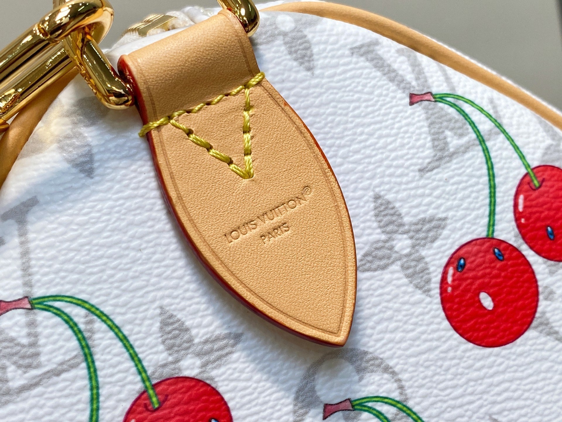 LV x TM Speedy Soft Bandoulière 30 Grey Monogram Cherry Canvas